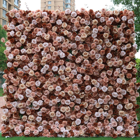 Cloth Curtain Rolling Up Flower Wall Backdrop For Birthday Baby Shower Wedding Backdrop Decoration Outdoor Event Party Decor Props