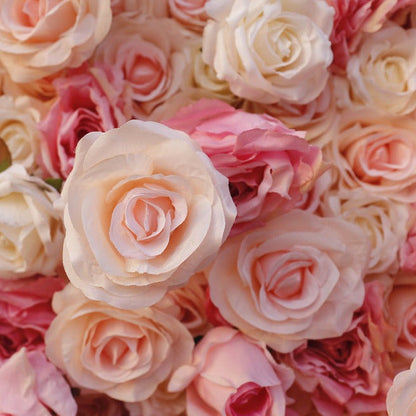 Rolling Up Cloth Curtain Silk Flower Wall For Birthday Wedding Backdrop Decoration Outdoor Event Party Decor Props