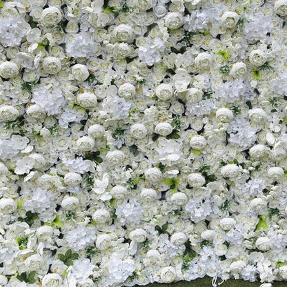 Handmade Artificial Cloth Curtain Silk Flower Wall Wedding Backdrop Decoration Outdoor Event Party Decor Props