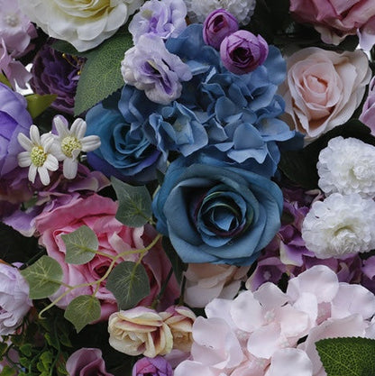Handmade Artificial Fabric Rolling Up Curtain Flower Wall For Birthday Wedding Backdrop Decor