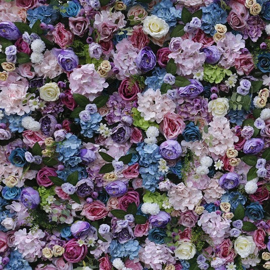 Handmade Artificial Fabric Rolling Up Curtain Flower Wall For Birthday Wedding Backdrop Decor