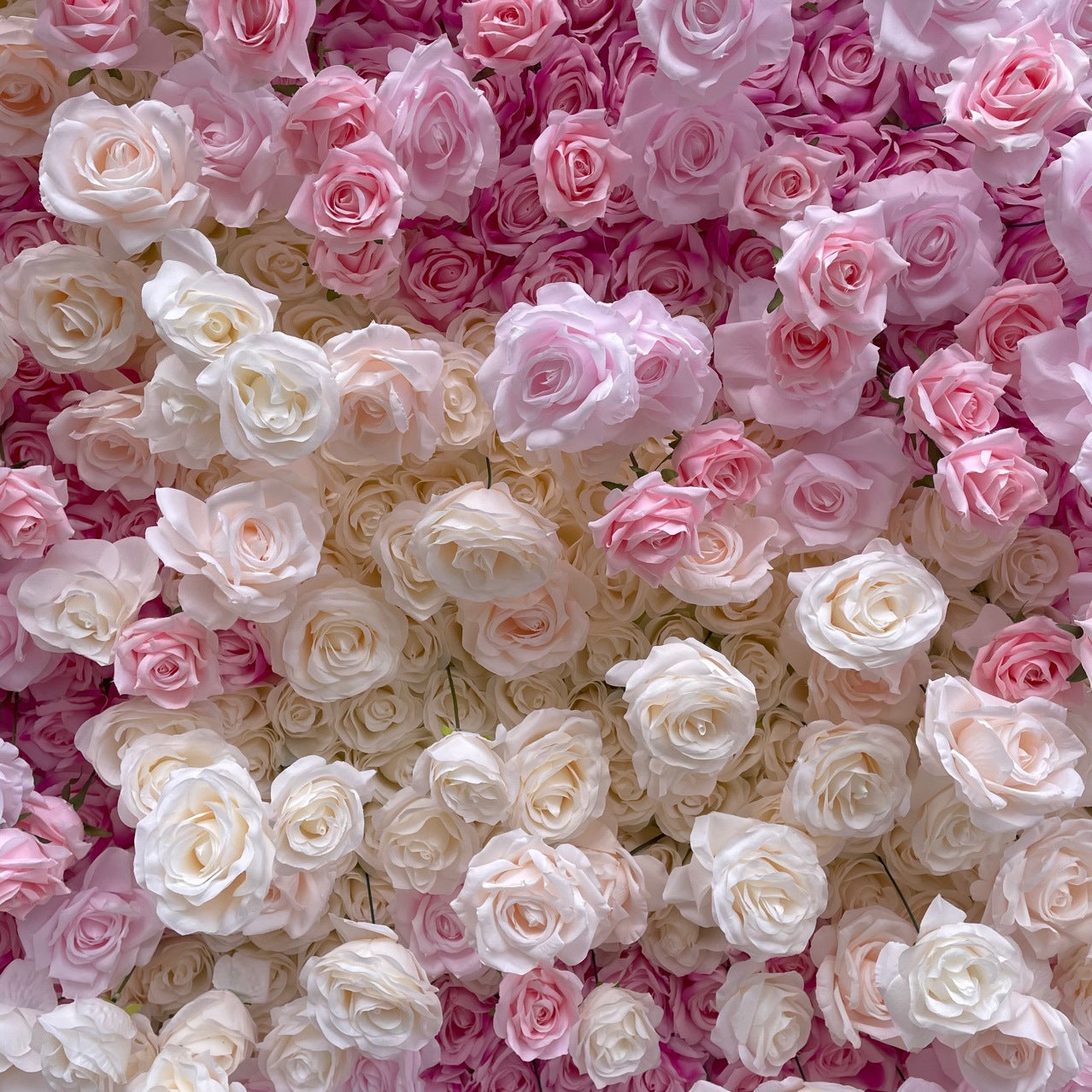 Handmade Artificial Cloth Curtain Silk Pink Flower Wall For Birthday Wedding Backdrop Decoration Outdoor Event Party Decor Props