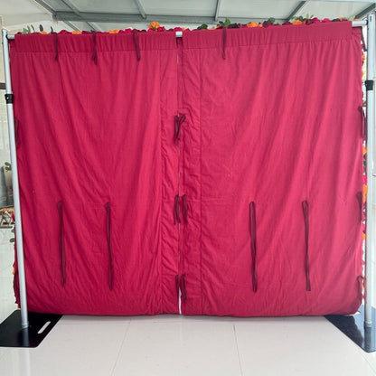 Rolling Up Curtain Flower Wall Wedding Backdrop Decoration Outdoor Event Party Decor Props