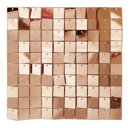 Rose Gold Sequin Shimmer Backdrop Wall Panels For Birthday Wedding Party Event Decoration