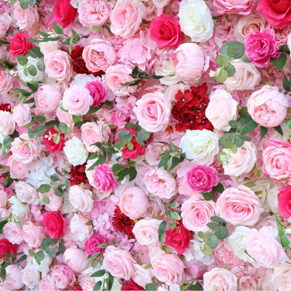 Handmade Artificial Cloth Curtain Silk Flower Wall For Birthday Wedding Backdrop Decoration Outdoor Event Party Decor Props
