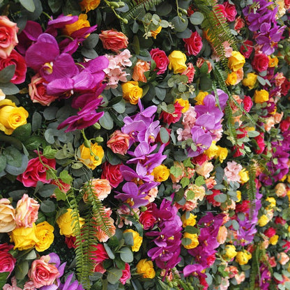 Cloth Curtain Silk Flower Wall For Birthday Wedding Backdrop Decoration Outdoor Event Party Decor Props