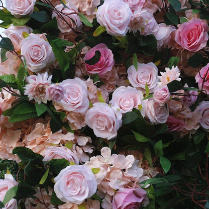 Handmade Artificial Fabric Rolling Up Curtain Flower Wall Backdrop For Birthday Wedding Decor