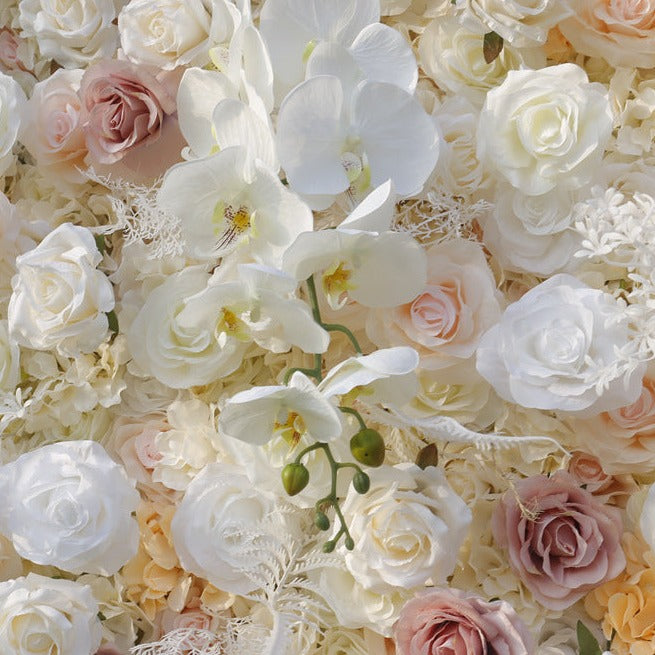 Handmade Artificial Cloth Curtain Silk Flower Wall Wedding Backdrop Decoration Outdoor Event Party Decor Props