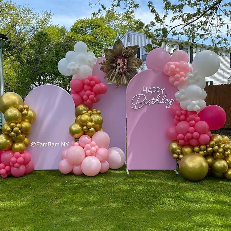 Customization Birthday Wedding Baby Shower Bridal Decade Party Arch Backdrop Wall Cloth Cover