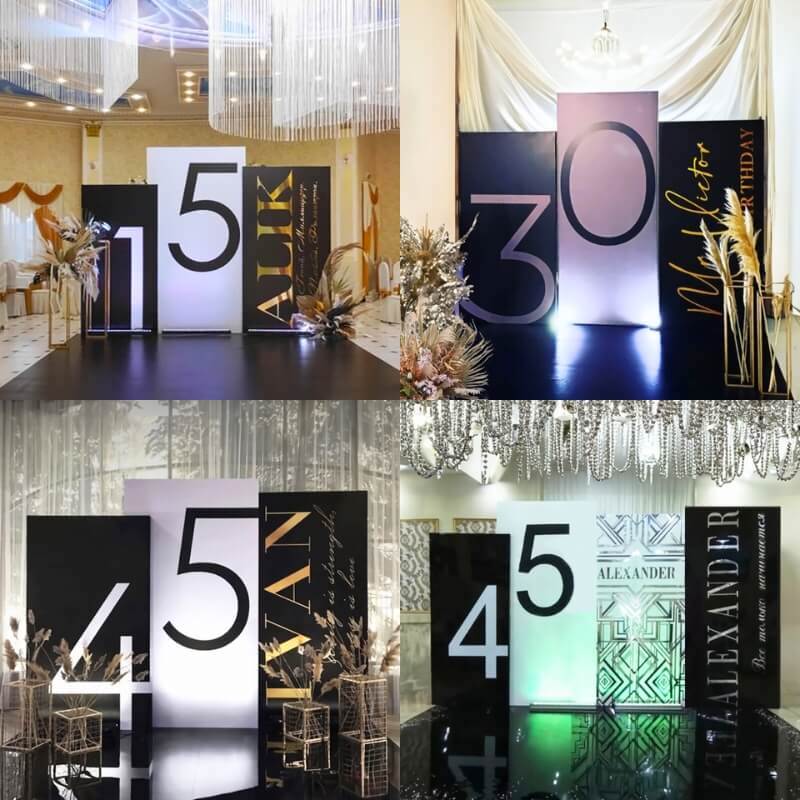 Custom Birthday Baby Shower Bride Decade Party Rectangle Arch Backdrop Cover
