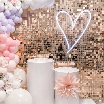 Shimmer Sequin Wall Birthday Party Photo Booth Backdrop- Various colors available Pink Gold Green Sliver White