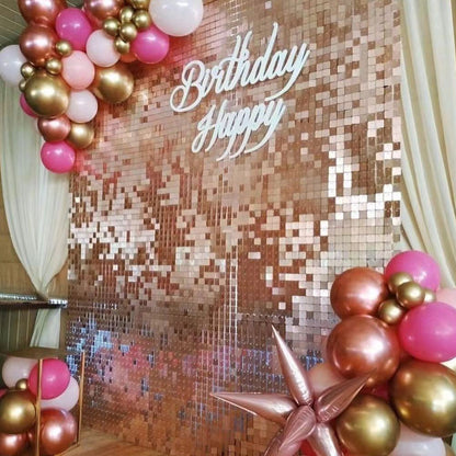 Shimmer Sequin Wall Birthday Party Photo Booth Backdrop- Various colors available Pink Gold Green Sliver White