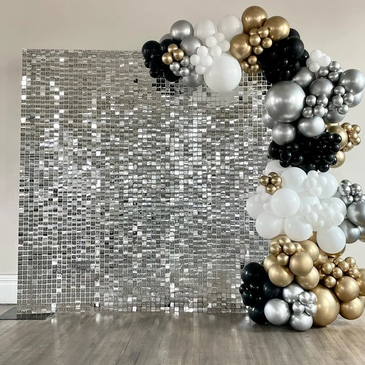 Sliver Sequin Shimmer Backdrop Wall Panels For Birthday Wedding Party Event Decoration