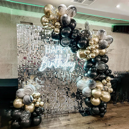 Sliver Sequin Shimmer Backdrop Wall Panels For Birthday Wedding Party Event Decoration