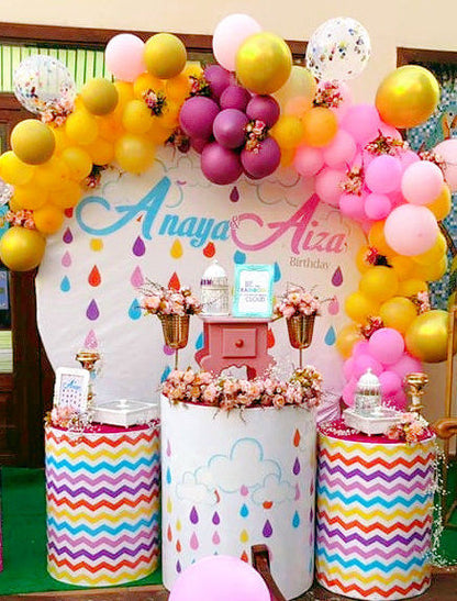 5Ft 6ft 6.5ft 7.2ft Aluminum Alloy Tube Round Circle Backdrop Stand With Plinth Cylinder Stand Dessert Table For Birthday Wedding Party Decoration