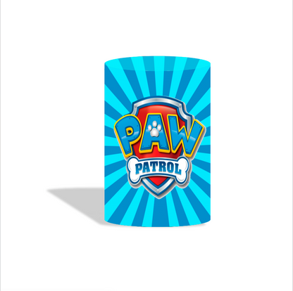 Paw patrol birthday party decoration round circle backdrop cover plinth cylinder pedestal cloth cover