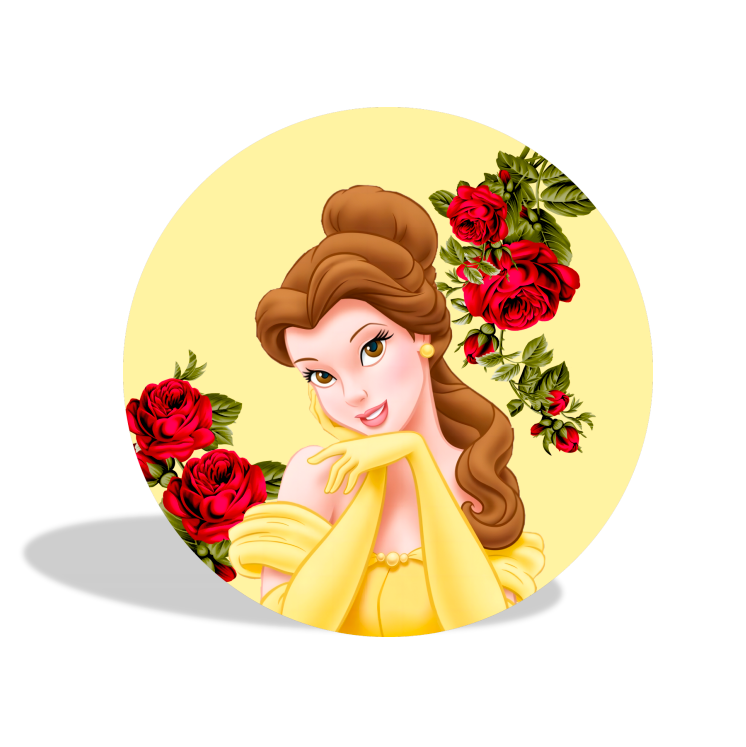 Beauty and the beast birthday party decoration round circle backdrop cover plinth cylinder pedestal cloth cover
