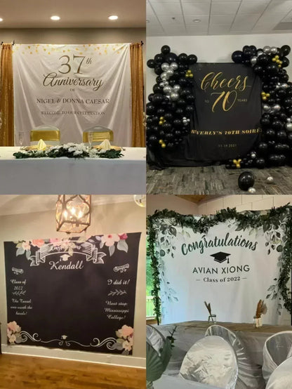 Congratulation Graduate Party Decoration Fabric Background Backdrop