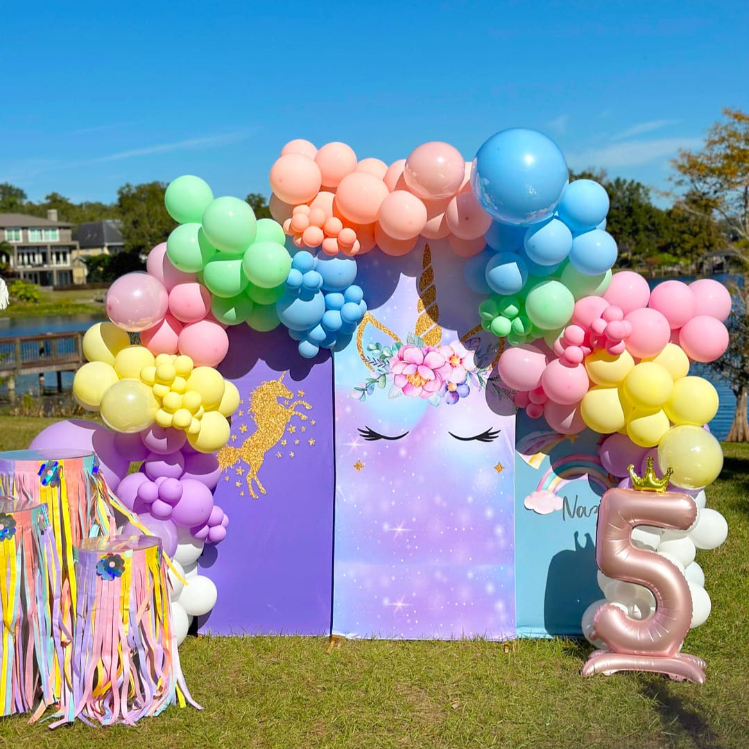 Customization Birthday Wedding Baby Shower Bridal Decade Party Arch Backdrop Wall Cloth Cover