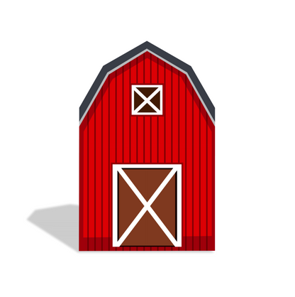5.25x8.14ft Farm Theme Birthday Baby Shower Party Decoration Barn Arch Backdrop Wall Stand