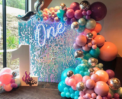 Shimmer Sequin Wall Birthday Party Photo Booth Backdrop- Various colors available Pink Gold Green Sliver White