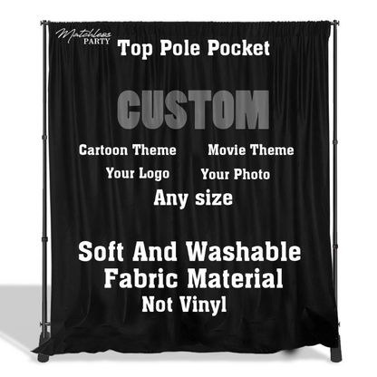 Custom Step And Repeat Fabric Backdrop For Birthday Wedding Party Decoration