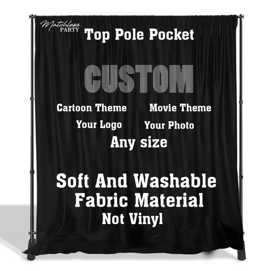 Custom Step And Repeat Fabric Backdrop For Birthday Wedding Party Decoration