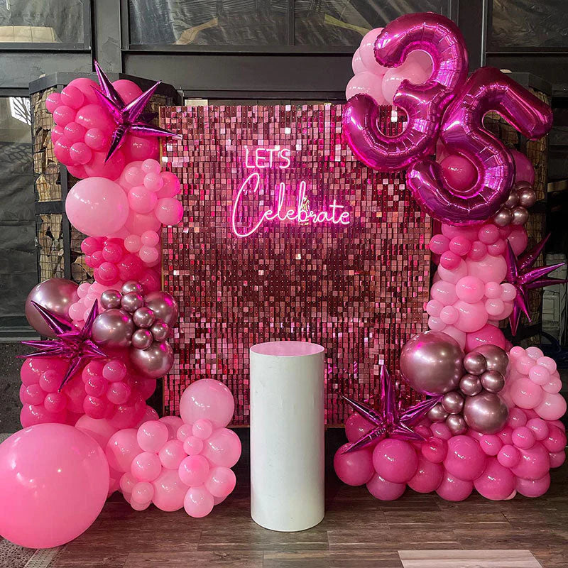 Shimmer Sequin Wall Birthday Party Photo Booth Backdrop- Various colors available Pink Gold Green Sliver White