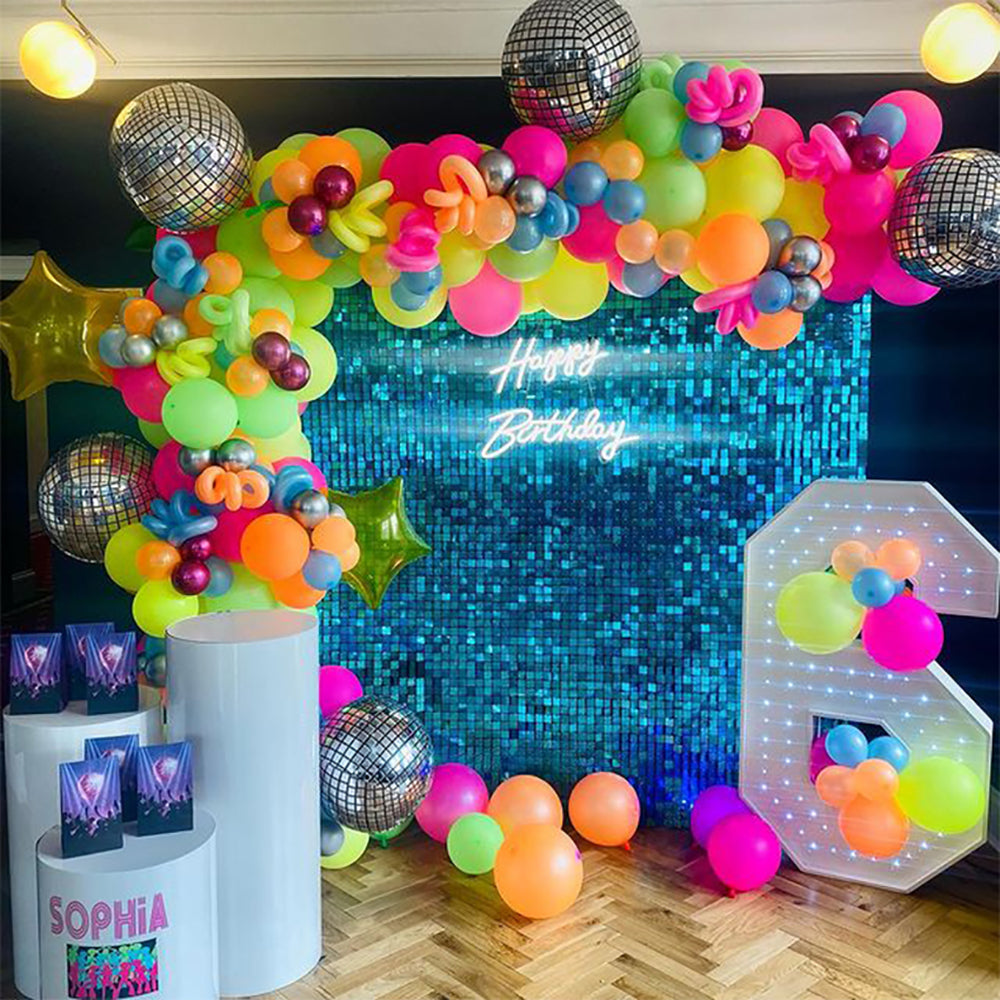 Shimmer Sequin Wall Birthday Party Photo Booth Backdrop- Various colors available Pink Gold Green Sliver White