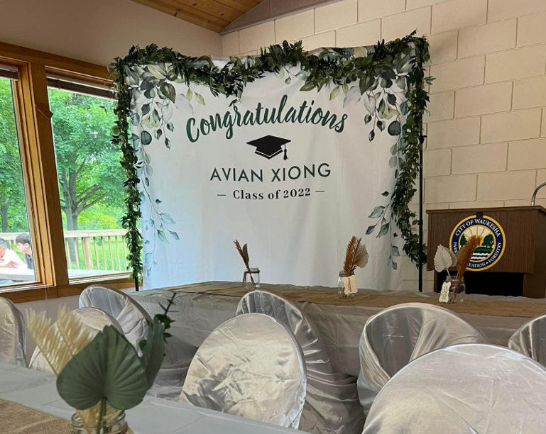 Custom Step And Repeat Fabric Backdrop For Birthday Wedding Party Decoration