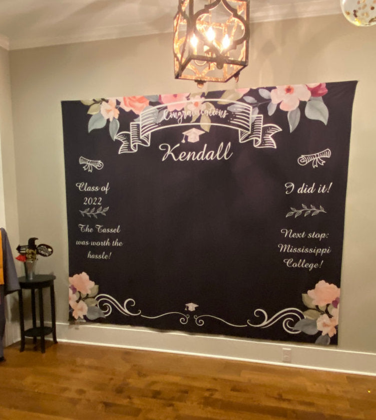 Custom Step And Repeat Fabric Backdrop For Birthday Wedding Party Decoration