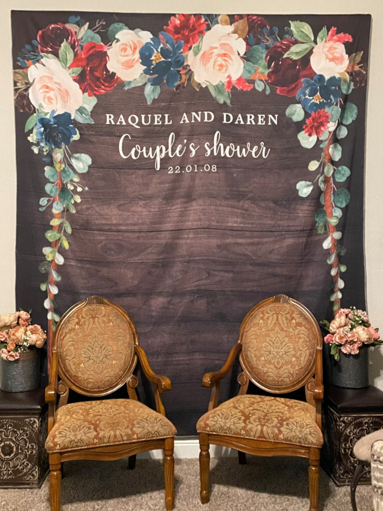 Custom Step And Repeat Fabric Backdrop For Birthday Wedding Party Decoration
