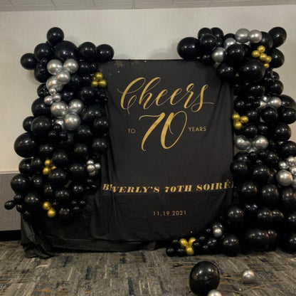 Custom Step And Repeat Fabric Backdrop For Birthday Wedding Party Decoration