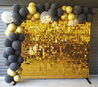 Gold Shimmer Sequin Backdrop Wall Panels For Birthday Wedding Baby Shower Bridal