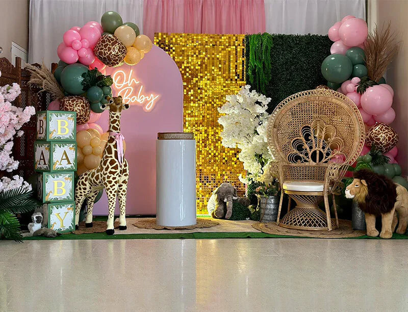 Gold Shimmer Sequin Backdrop Wall Panels For Birthday Wedding Baby Shower Bridal