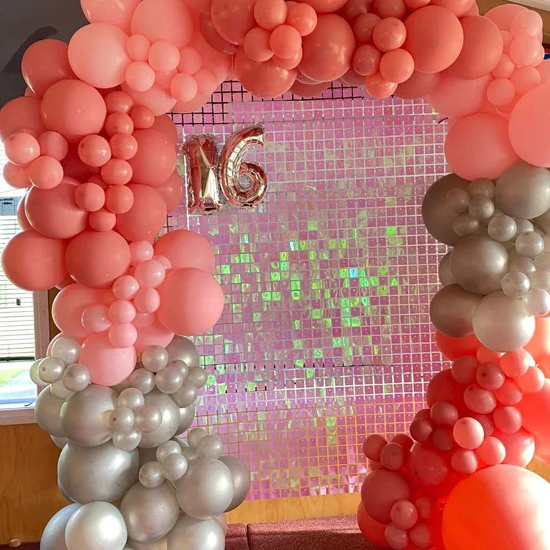 Shimmer Sequin Wall Birthday Party Photo Booth Backdrop- Various colors available Pink Gold Green Sliver White