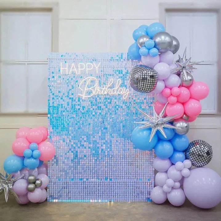 Shimmer Sequin Wall Birthday Party Photo Booth Backdrop- Various colors available Pink Gold Green Sliver White