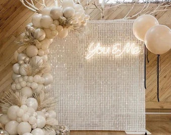 Shimmer Sequin Wall Birthday Party Photo Booth Backdrop- Various colors available Pink Gold Green Sliver White