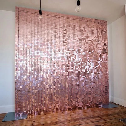 Shimmer Sequin Wall Birthday Party Photo Booth Backdrop- Various colors available Pink Gold Green Sliver White