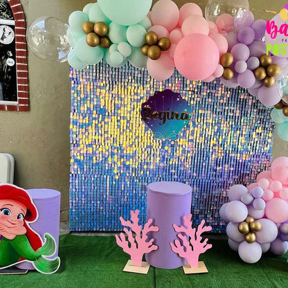 Shimmer Sequin Wall Birthday Party Photo Booth Backdrop- Various colors available Pink Gold Green Sliver White