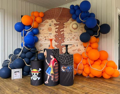 Custom birthday party decoration round circle backdrop cover plinth cylinder pedestal cloth cover