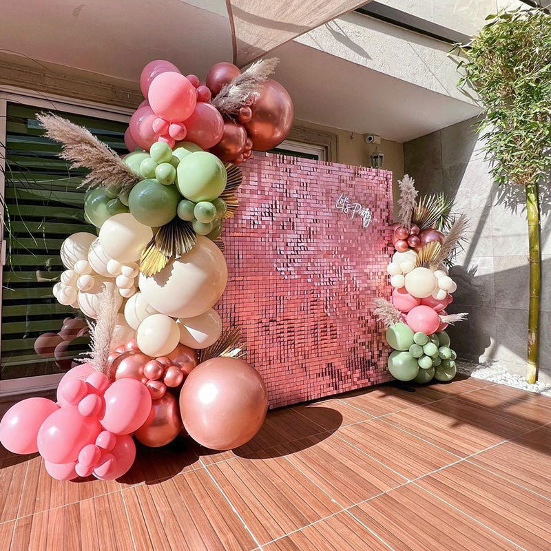 Shimmer Sequin Wall Birthday Party Photo Booth Backdrop- Various colors available Pink Gold Green Sliver White