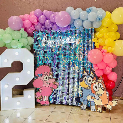 Shimmer Sequin Wall Birthday Party Photo Booth Backdrop- Various colors available Pink Gold Green Sliver White