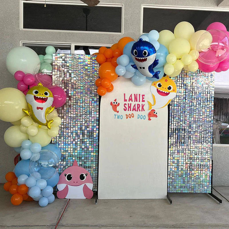 Shimmer Sequin Wall Birthday Party Photo Booth Backdrop- Various colors available Pink Gold Green Sliver White