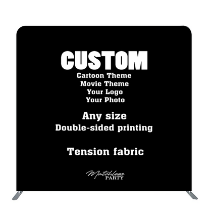 Custom 10x8ft 8x8ft Pillow Case Photo Booth Straight Backdrop Wall Cover With Stand For Birthday Wedding Baby Shower Party Event
