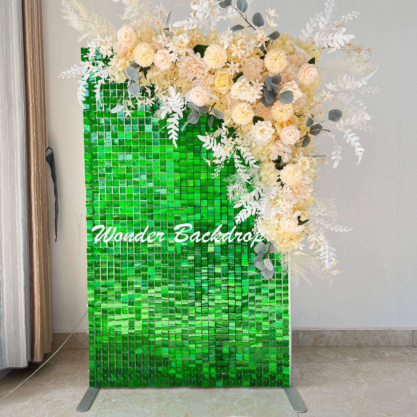 Shimmer Sequin Wall Birthday Party Photo Booth Backdrop- Various colors available Pink Gold Green Sliver White