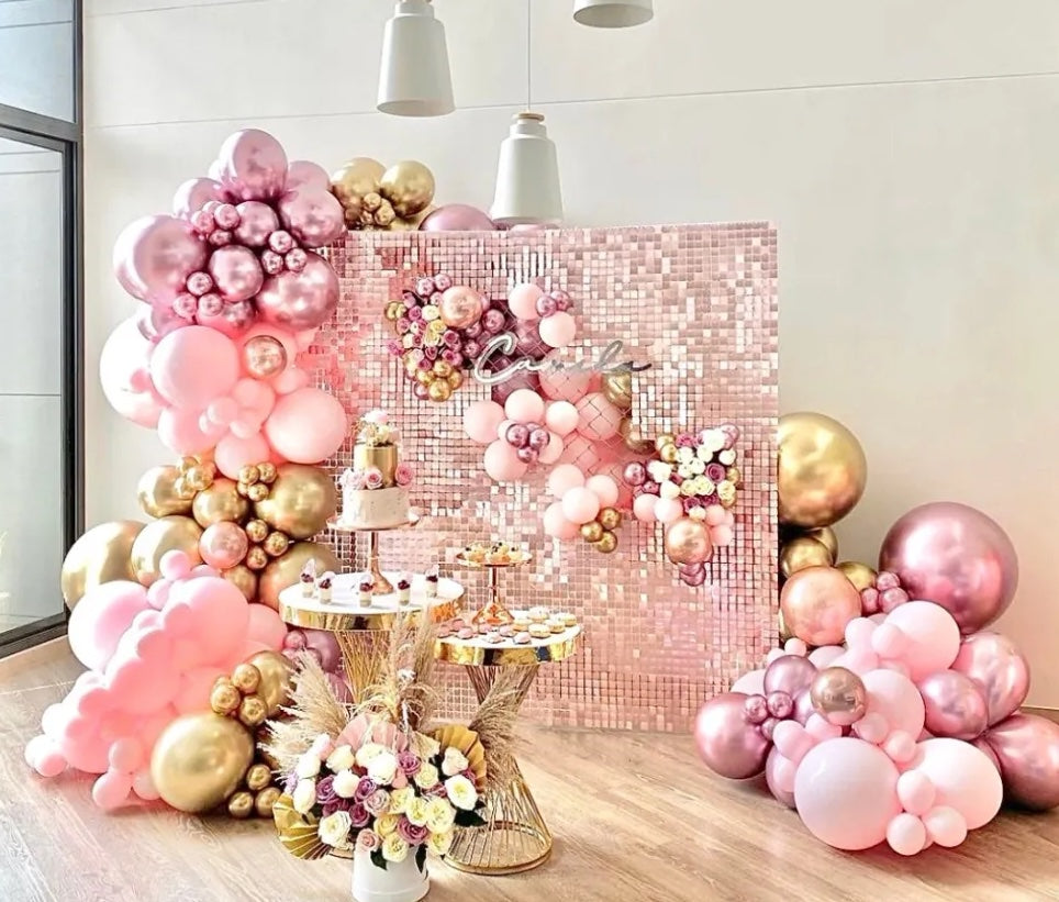 Shimmer Sequin Wall Birthday Party Photo Booth Backdrop- Various colors available Pink Gold Green Sliver White