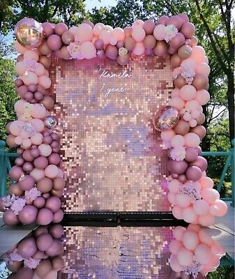 Shimmer Sequin Wall Birthday Party Photo Booth Backdrop- Various colors available Pink Gold Green Sliver White