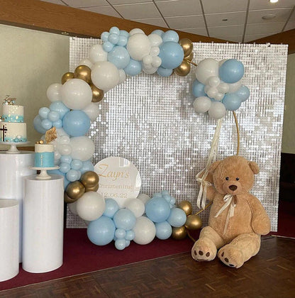 Shimmer Sequin Wall Birthday Party Photo Booth Backdrop- Various colors available Pink Gold Green Sliver White