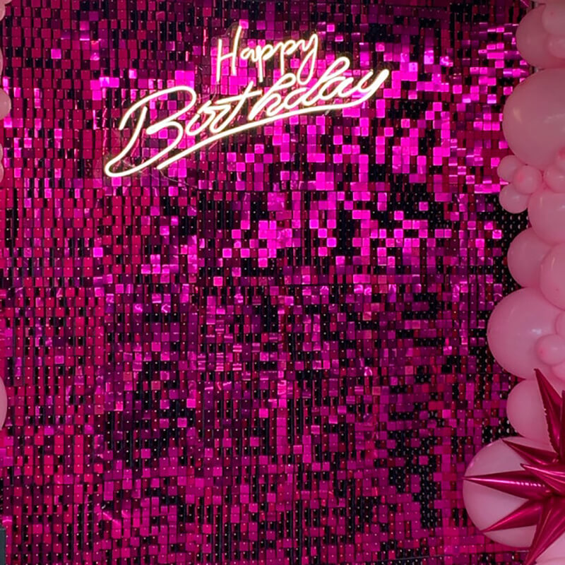 Shimmer Sequin Wall Birthday Party Photo Booth Backdrop- Various colors available Pink Gold Green Sliver White